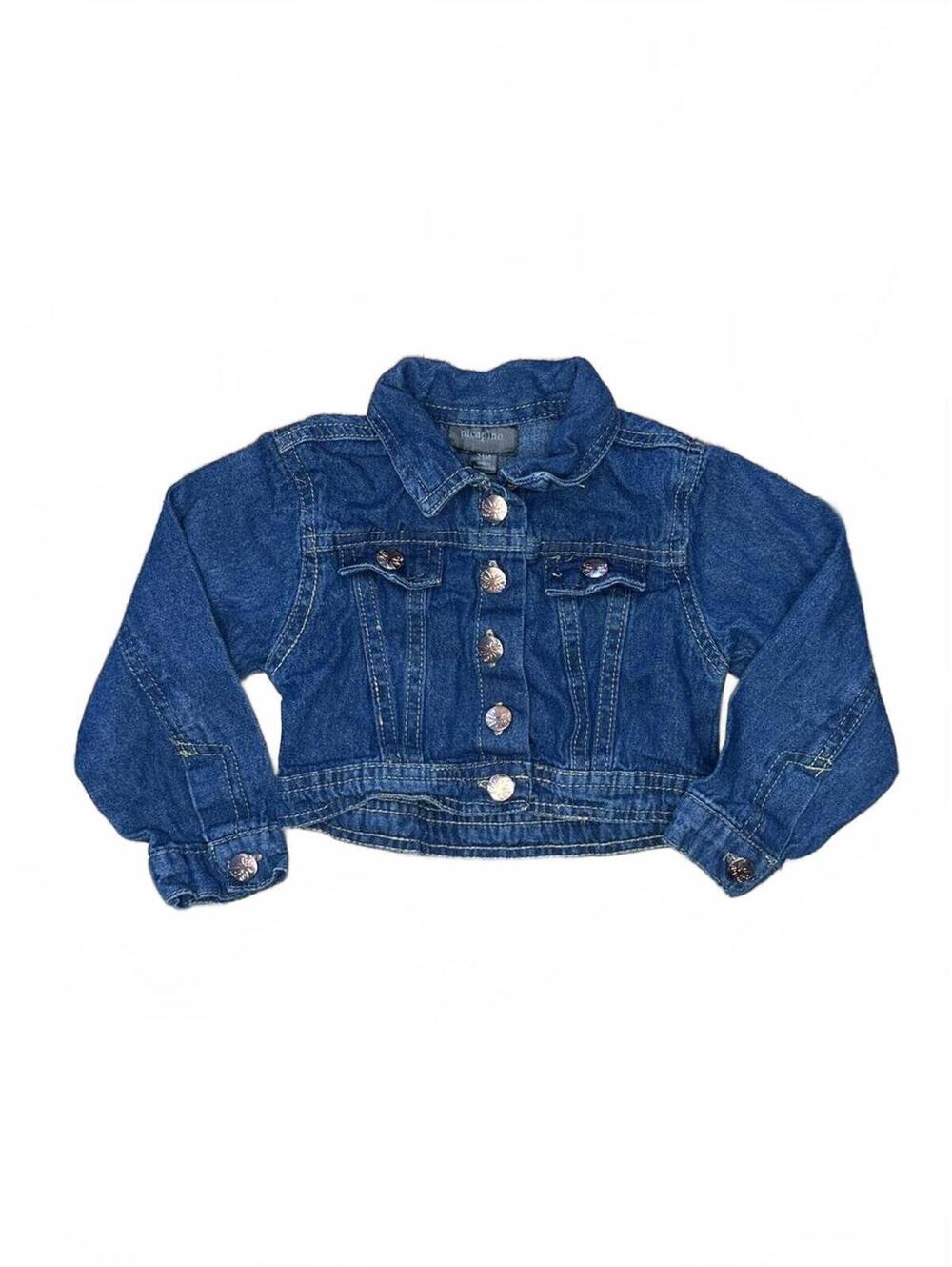 Picapino Toddler Denim Jacket 24M Button Front Blue